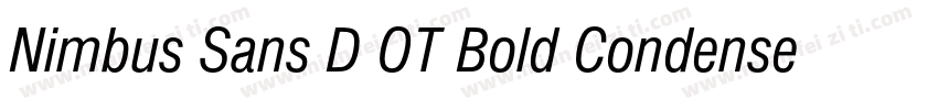 Nimbus Sans D OT Bold Condensed字体转换